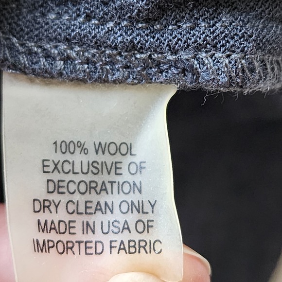 Peter Som Wool Ruffle Neck Blouse Womens 10 Puff Sleeve Textured Designer Top - Picture 7 of 15